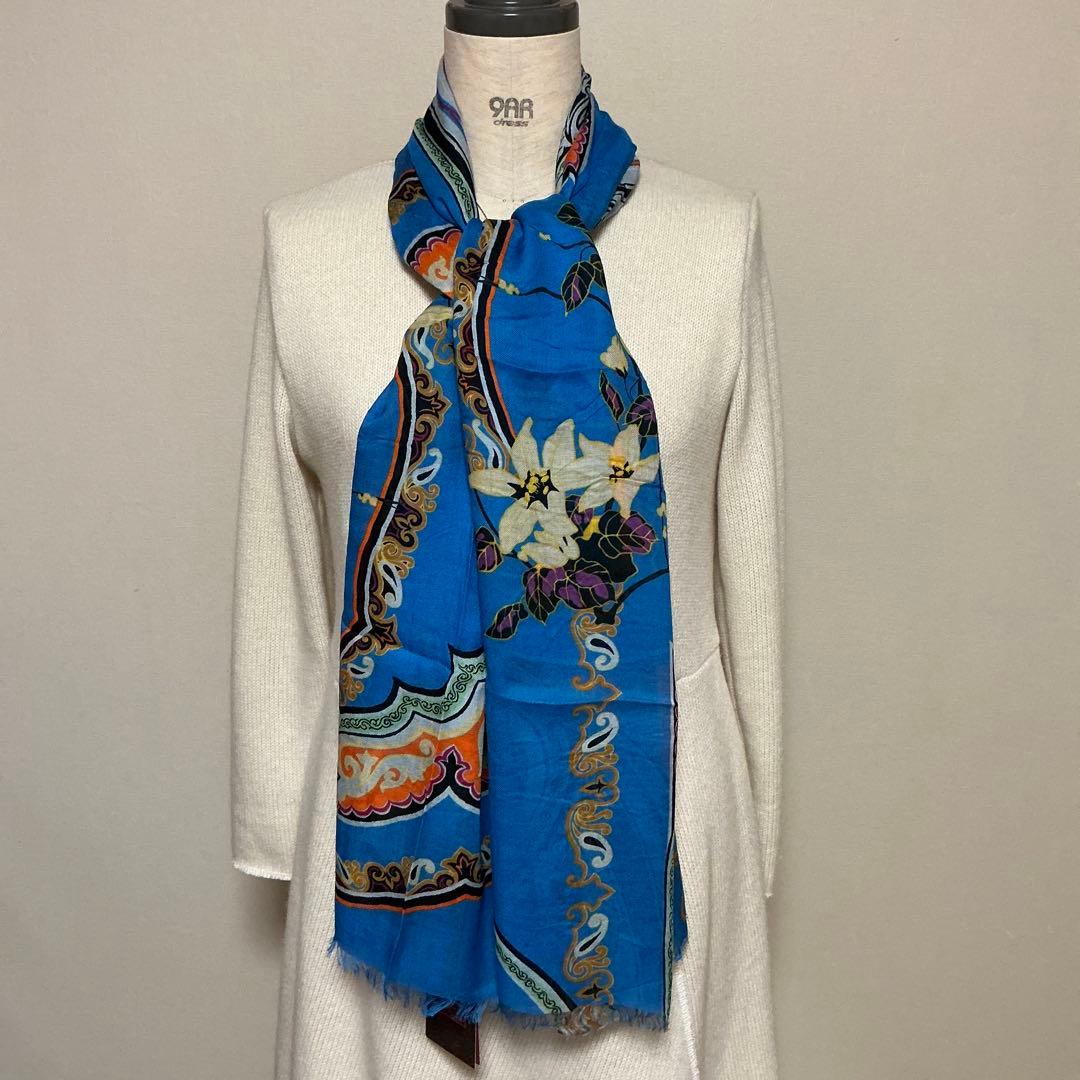 洗練されたデザイン　ETRO 正規品　大判ショール　 希少サイズ　4