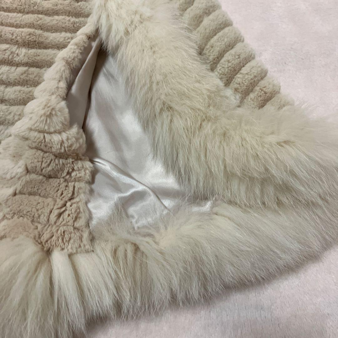 B.R.Gラビット×フォックスファーのポンチョケープ