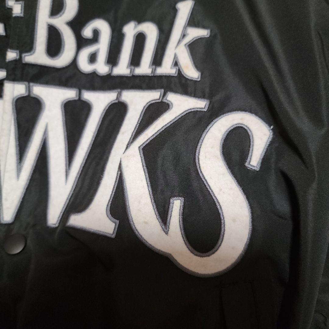 SoftBank Hawks ボタン式ジャケット 黒　サイズM
