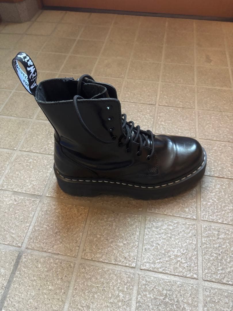 Jadon ホワイトステッチ8ホールブーツ UK8