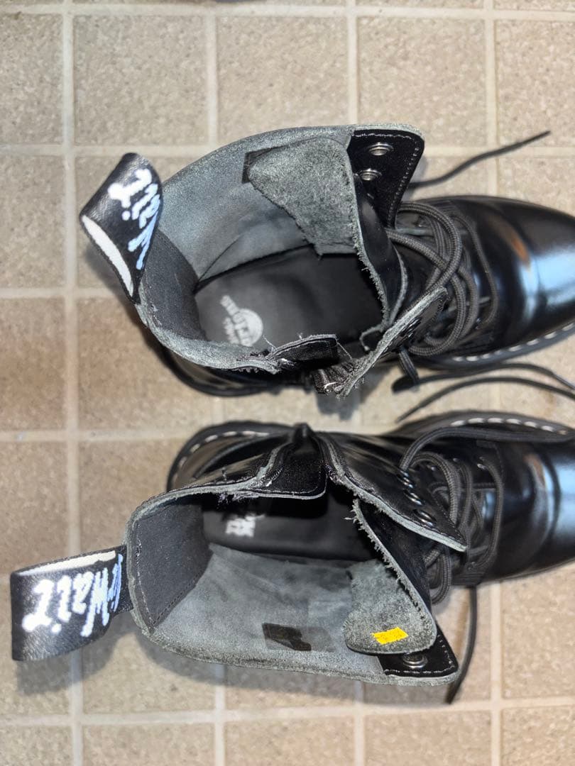 Jadon ホワイトステッチ8ホールブーツ UK8