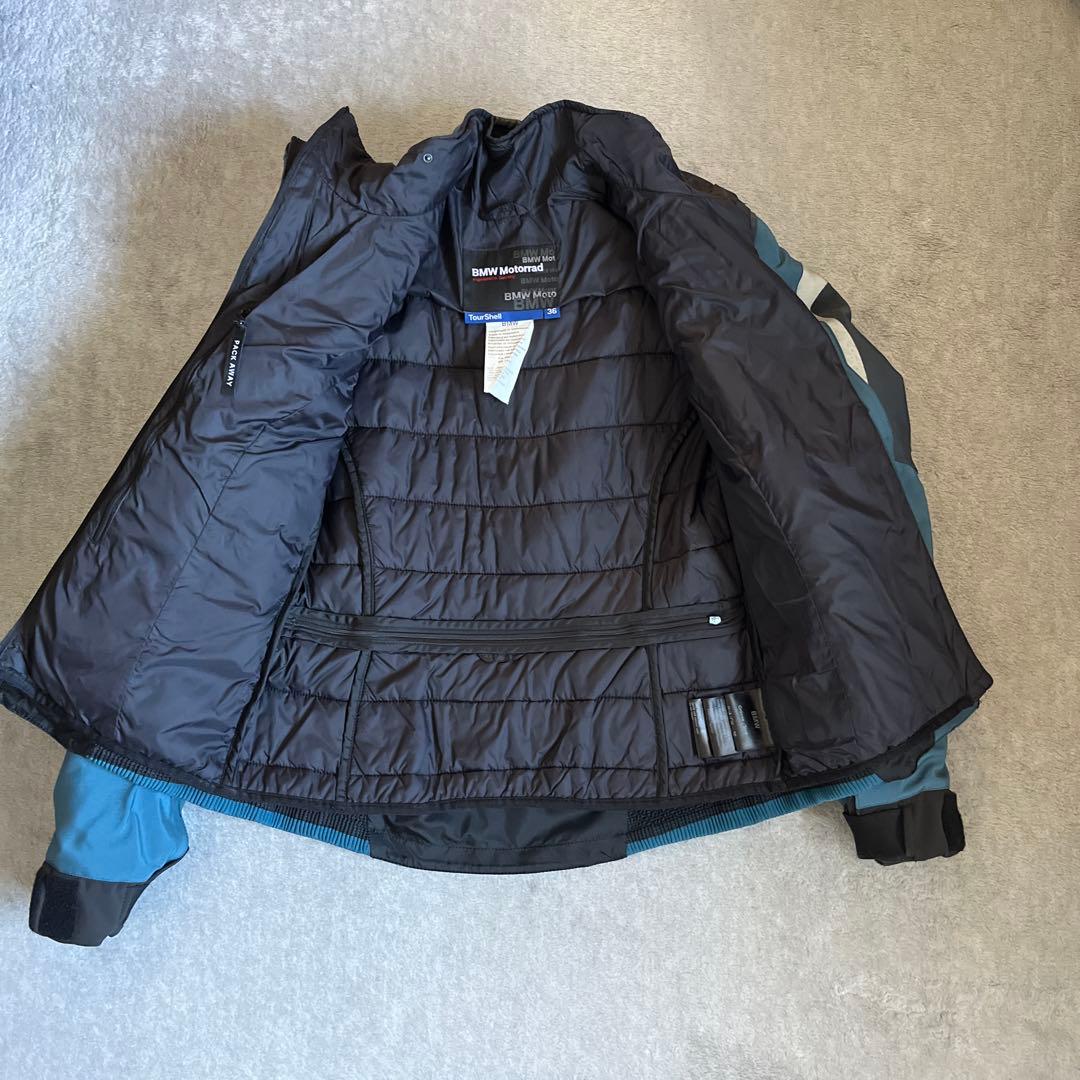 バイク用ジャケット グレー 反射素材付き　レディース