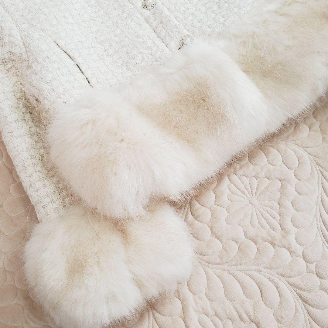 新品✨️ENEU エヌー　ノーカラーファーツイードジャケット コート