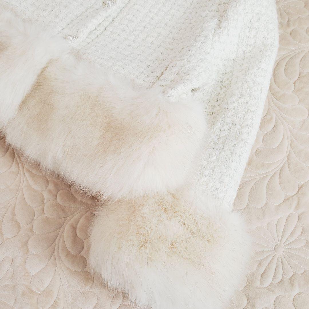 新品✨️ENEU エヌー　ノーカラーファーツイードジャケット コート