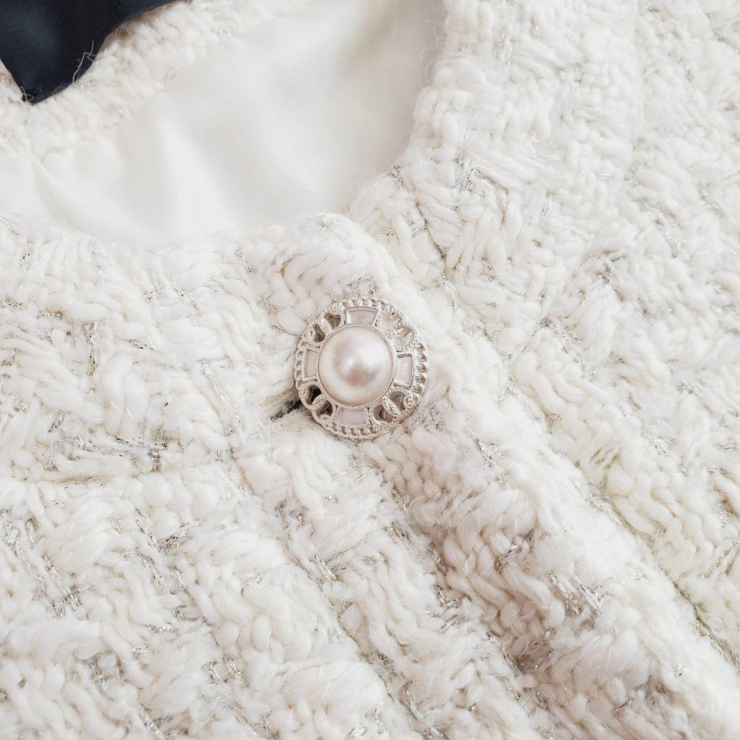 新品✨️ENEU エヌー　ノーカラーファーツイードジャケット コート