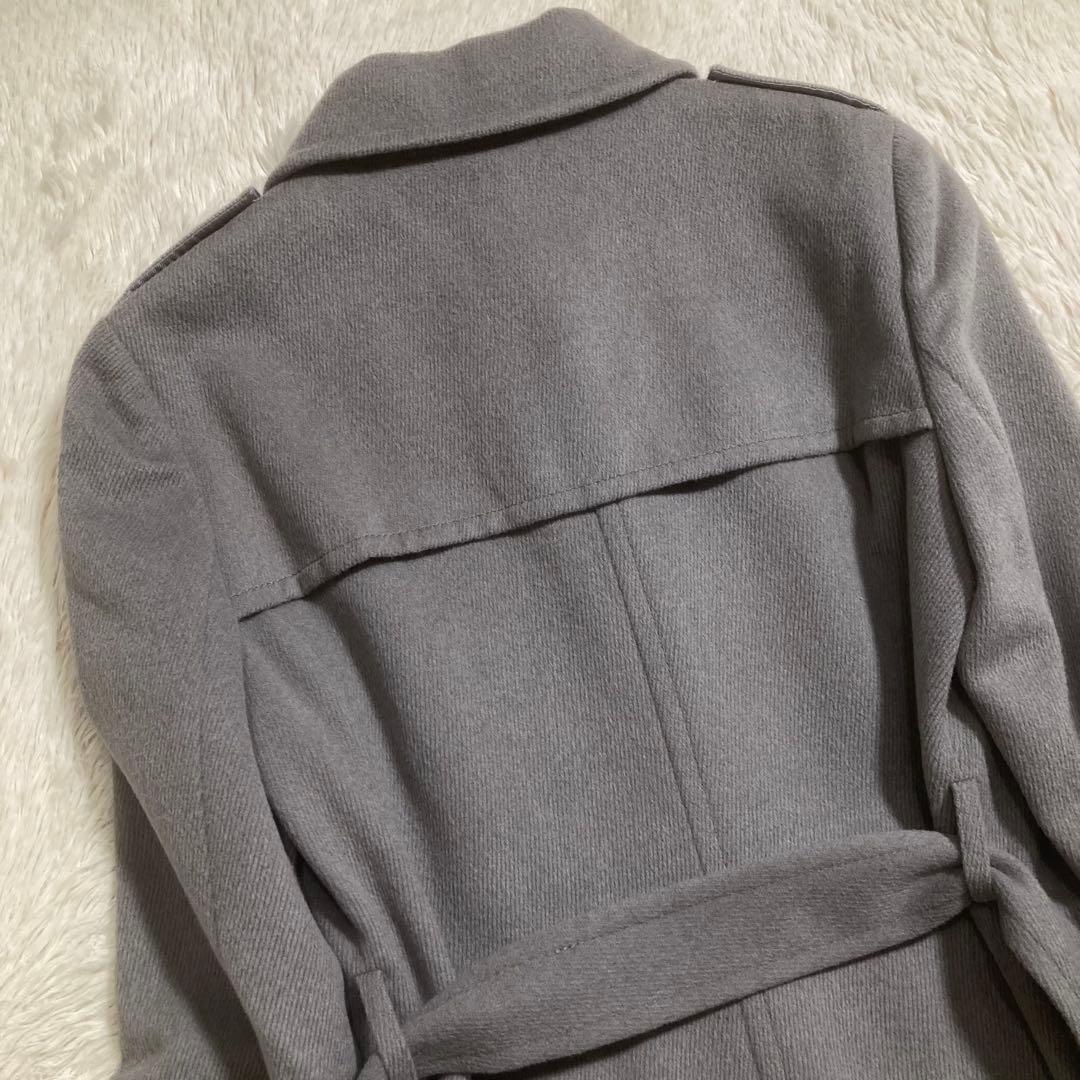 美品 BALLSEY ステンカラーコート アンゴラ ウール ロング ベルト付き