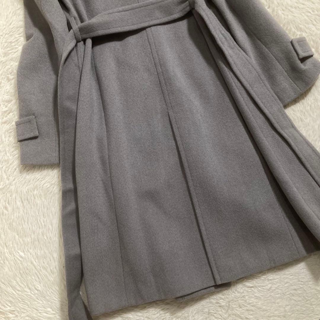 美品 BALLSEY ステンカラーコート アンゴラ ウール ロング ベルト付き