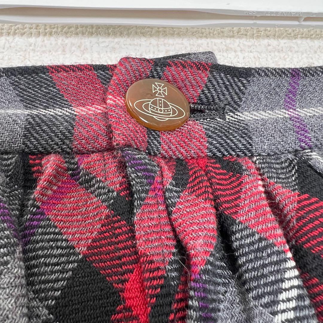 ヴィヴィアンウエストウッド　ティアード　ミニ　スカート　チェック　変形