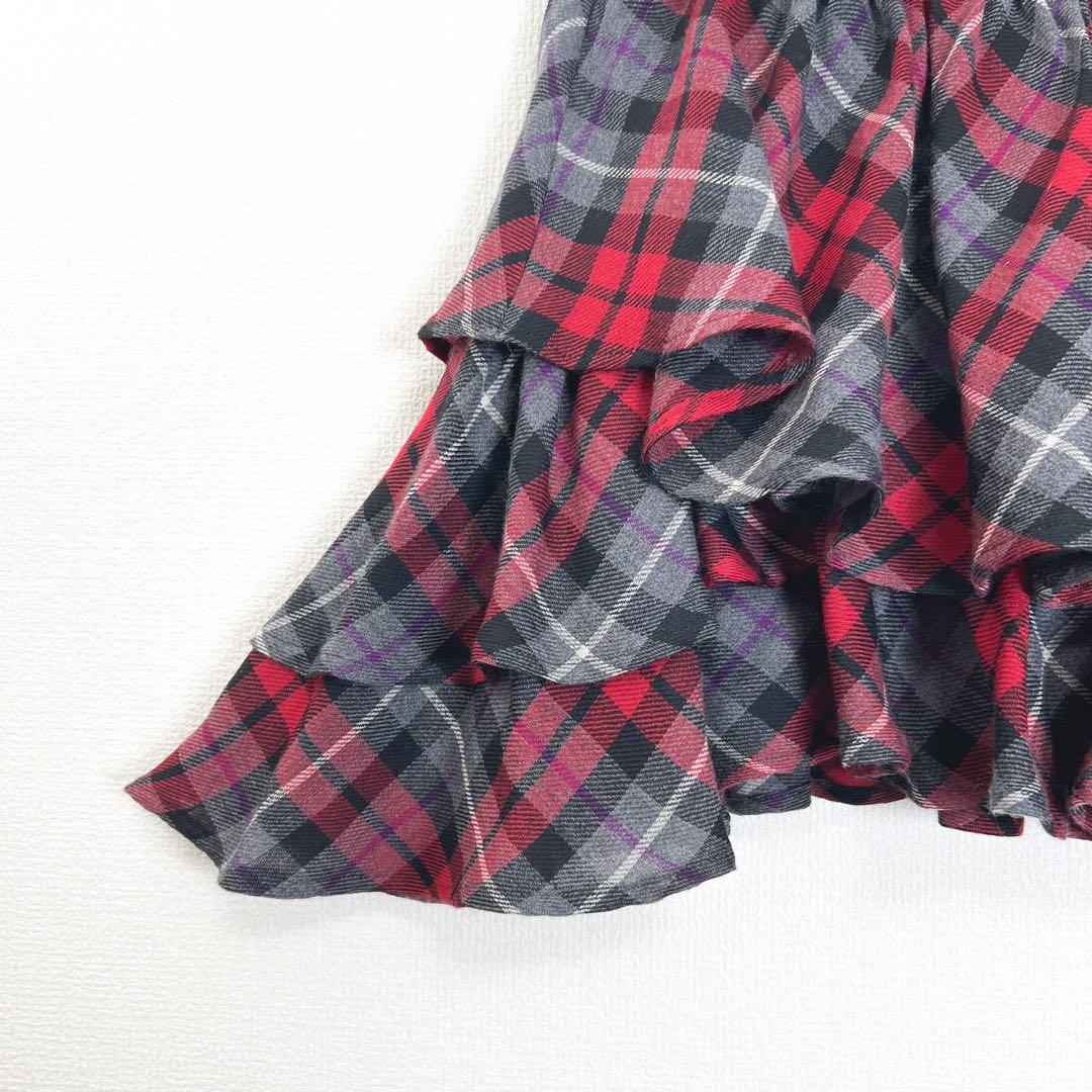 ヴィヴィアンウエストウッド　ティアード　ミニ　スカート　チェック　変形