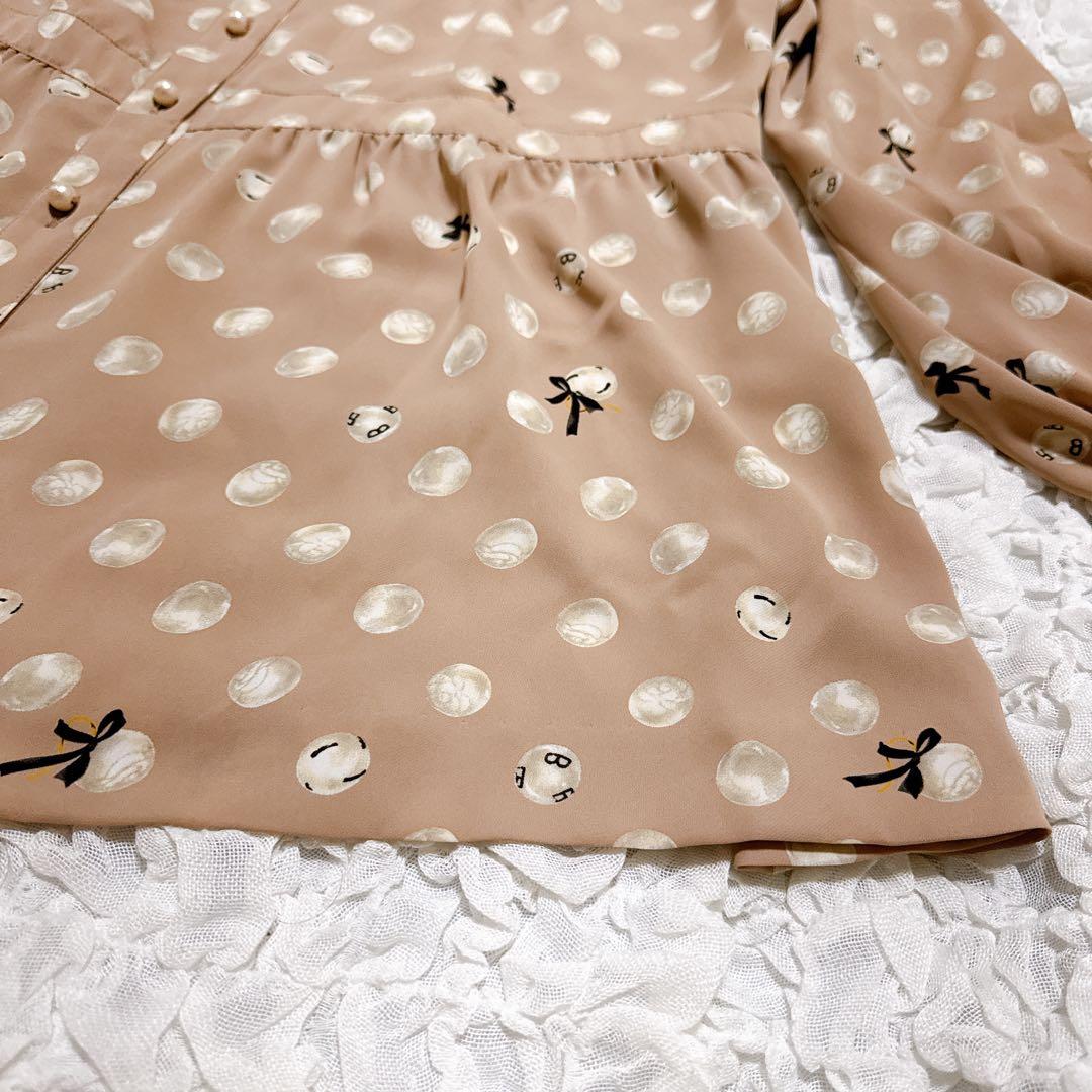 【新品未使用】インゲボルグ　パール水玉pt.チュニック　ブラウス