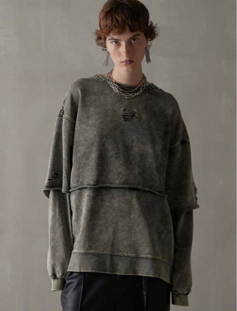 トップス PRANK PROJECT Layered Pigment Sweatshirt