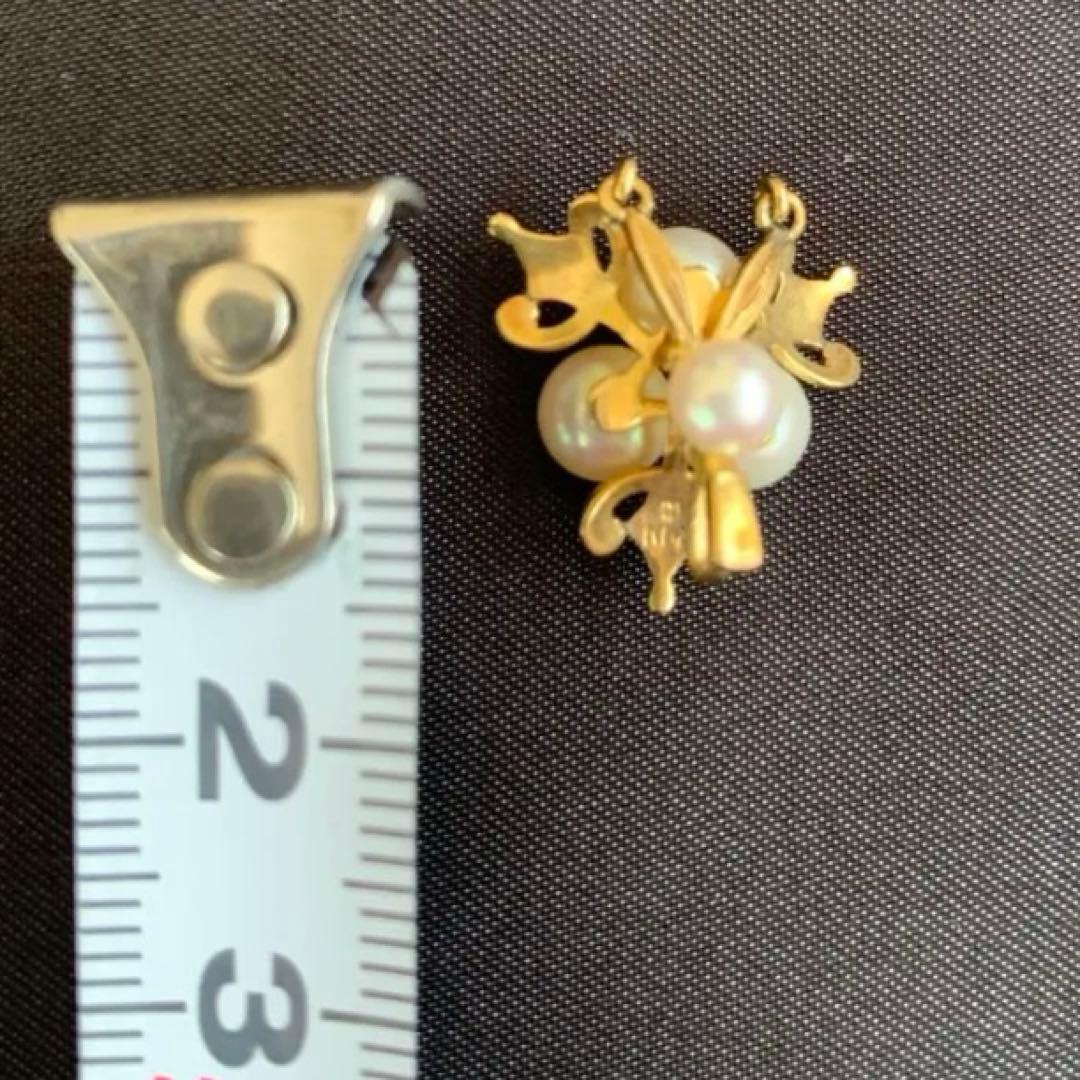 最終価格】真珠 パール チャーム ヴィンテージ gold Pearl 金 K14