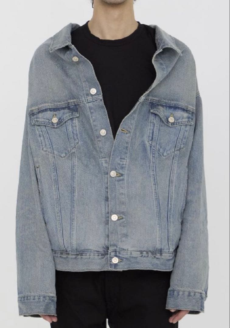 正規品　新品未使用　バレンシアガ　デニムジャケット　オフショルダー