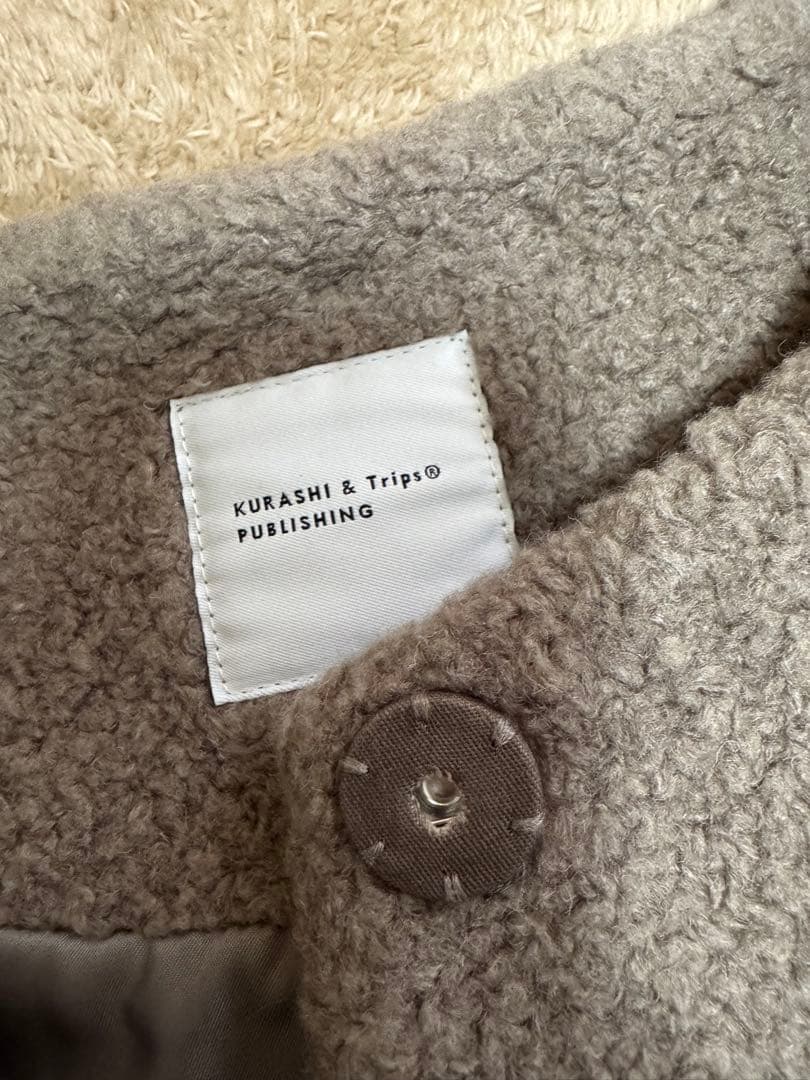 北欧暮らしの道具店大人のためのウール混ボアコートマフラー付き