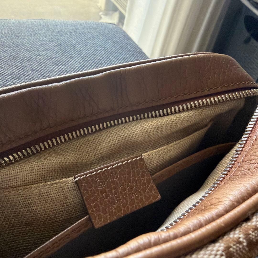 グッチ GUCCI GGキャンバス レザー ショルダーバッグ