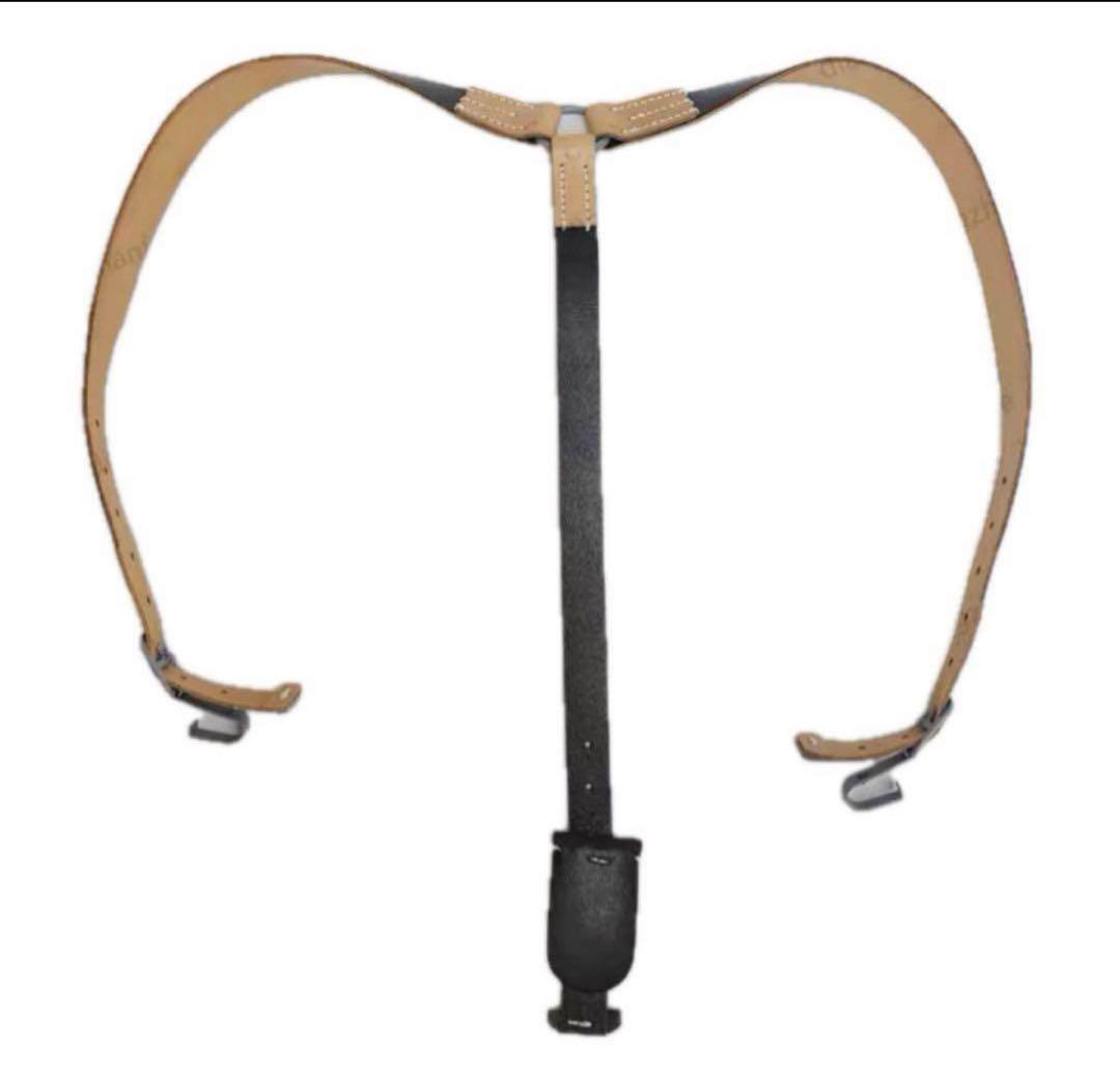 ★さわ★WWⅡドイツ軍降下猟兵用バックル&ベルト＋サスペンダー(レプリカ）