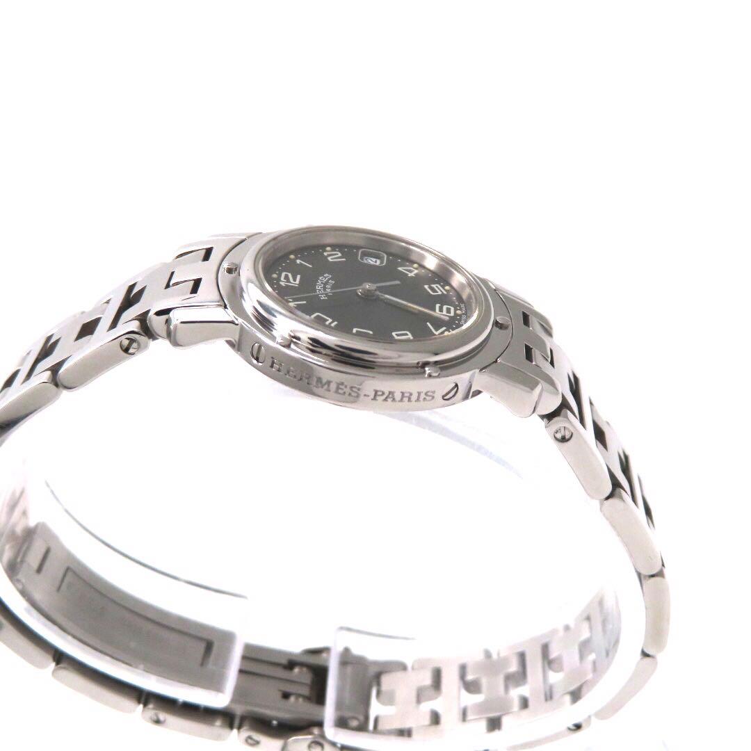 ☆極美品 CL4.210 HERMES エルメス 時計 クリッパー ブラック