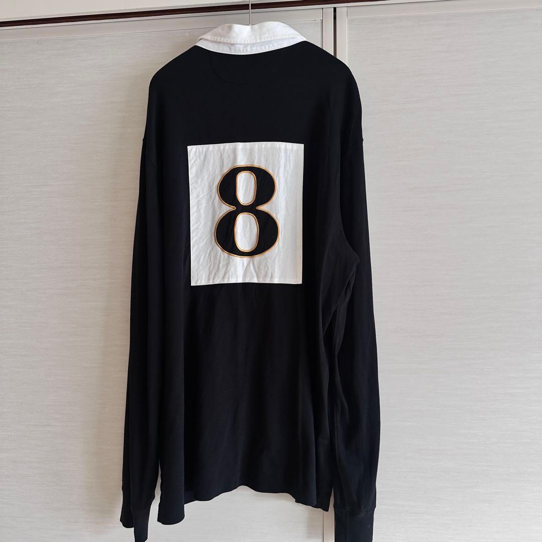 【ポロラルフローレン】ラガーシャツ ブラック　ゴールド 刺繍 ビッグポニー XL