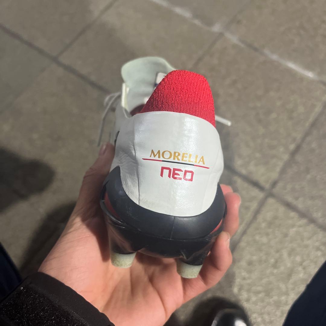 Mizuno サッカーシューズ スパイク ホワイト/ブラック/レッド