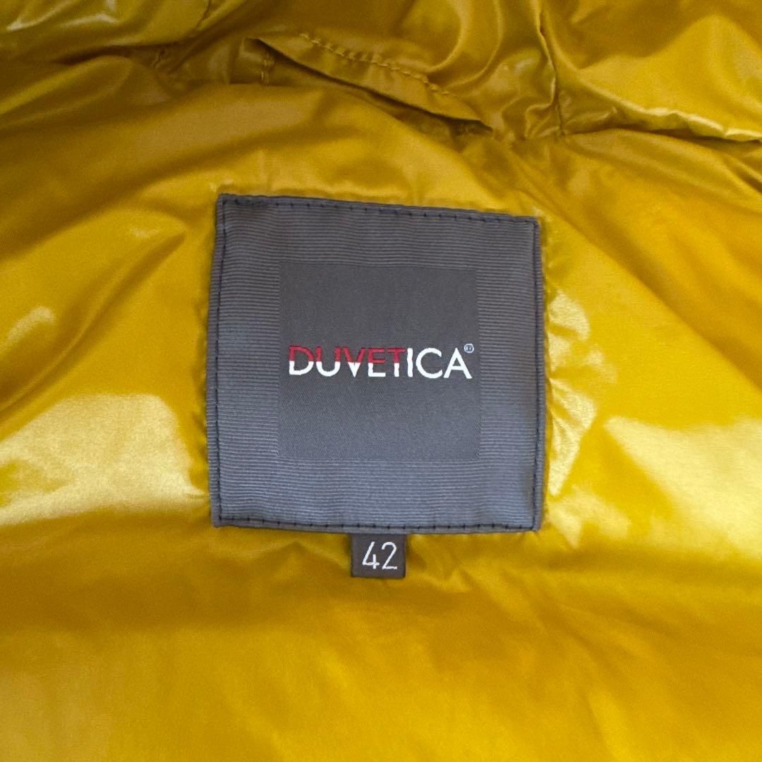 【こふぃ】DUVETICA マスタードカラーファー付きダウンベスト