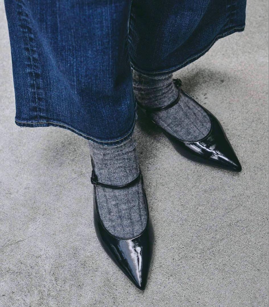 ルタロン　ポインテッドワンストラップフラット　24cm