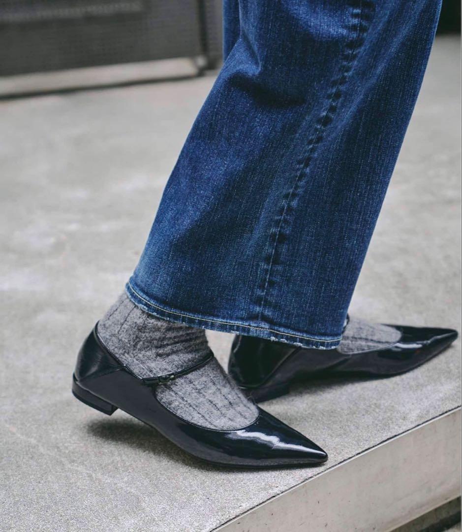 ルタロン　ポインテッドワンストラップフラット　24cm