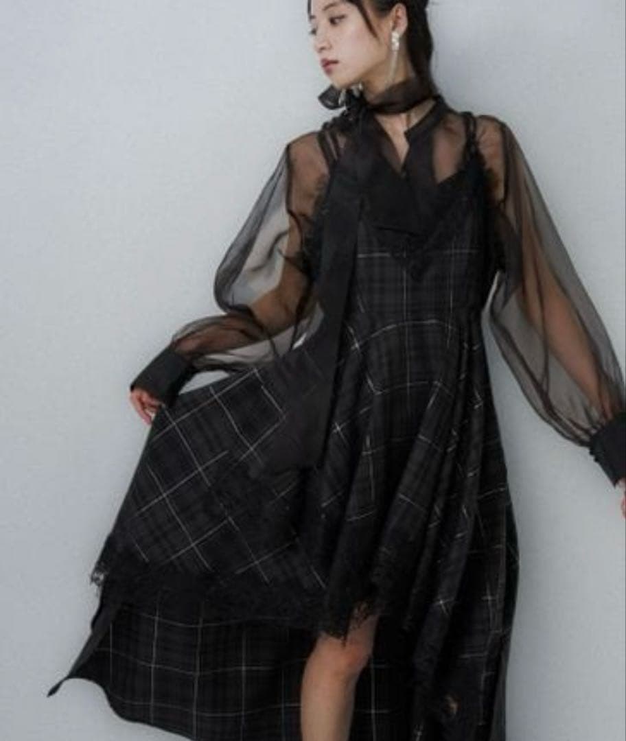 タータンチェックキャミワンピース HARE