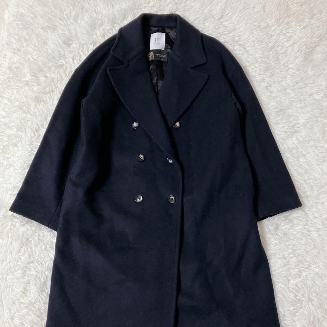美品✨プルミエアロンディスモン×マンテコ ダブルチェスターコート ウール 36