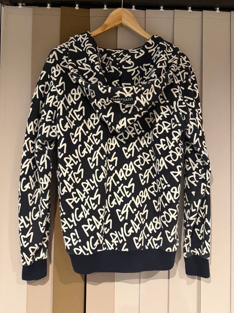 パーリーゲイツ　ジップパーカー　裏起毛　サイズ4 ネイビー