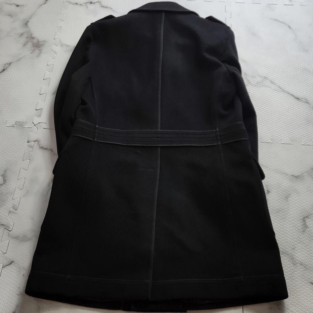 入手困難✨XL相当 フェラガモ ピーコート カシミヤ ガンチーニ金具 ブラック