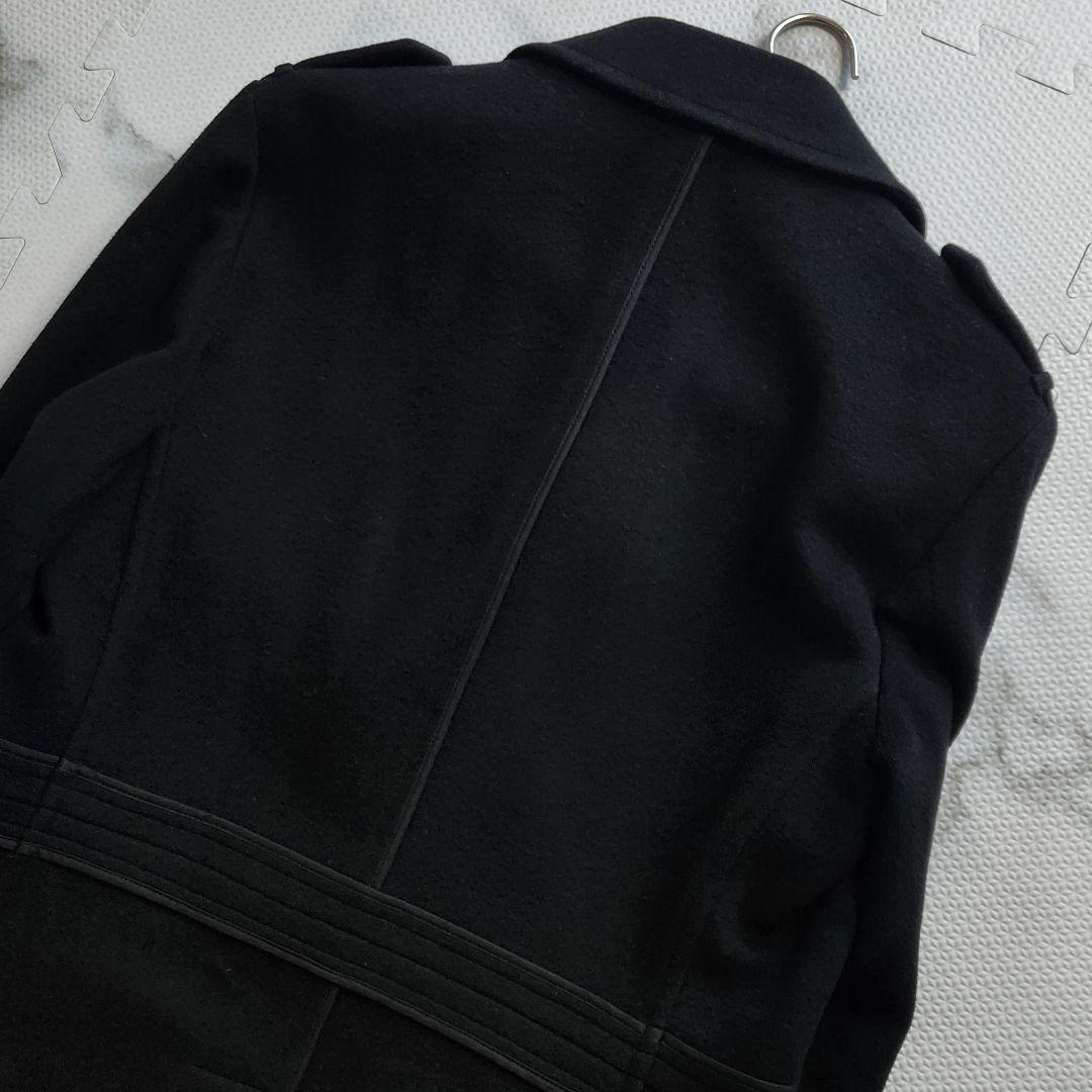 入手困難✨XL相当 フェラガモ ピーコート カシミヤ ガンチーニ金具 ブラック