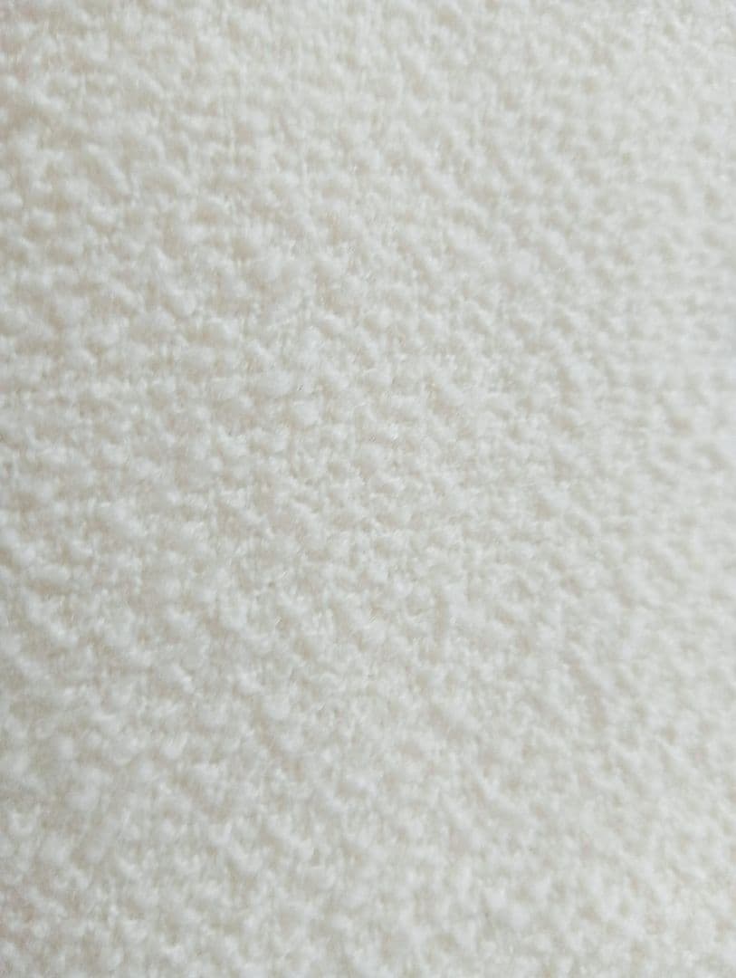 ROPE' リントン ツイード 黒パイピング ホワイトノーカラーコート M