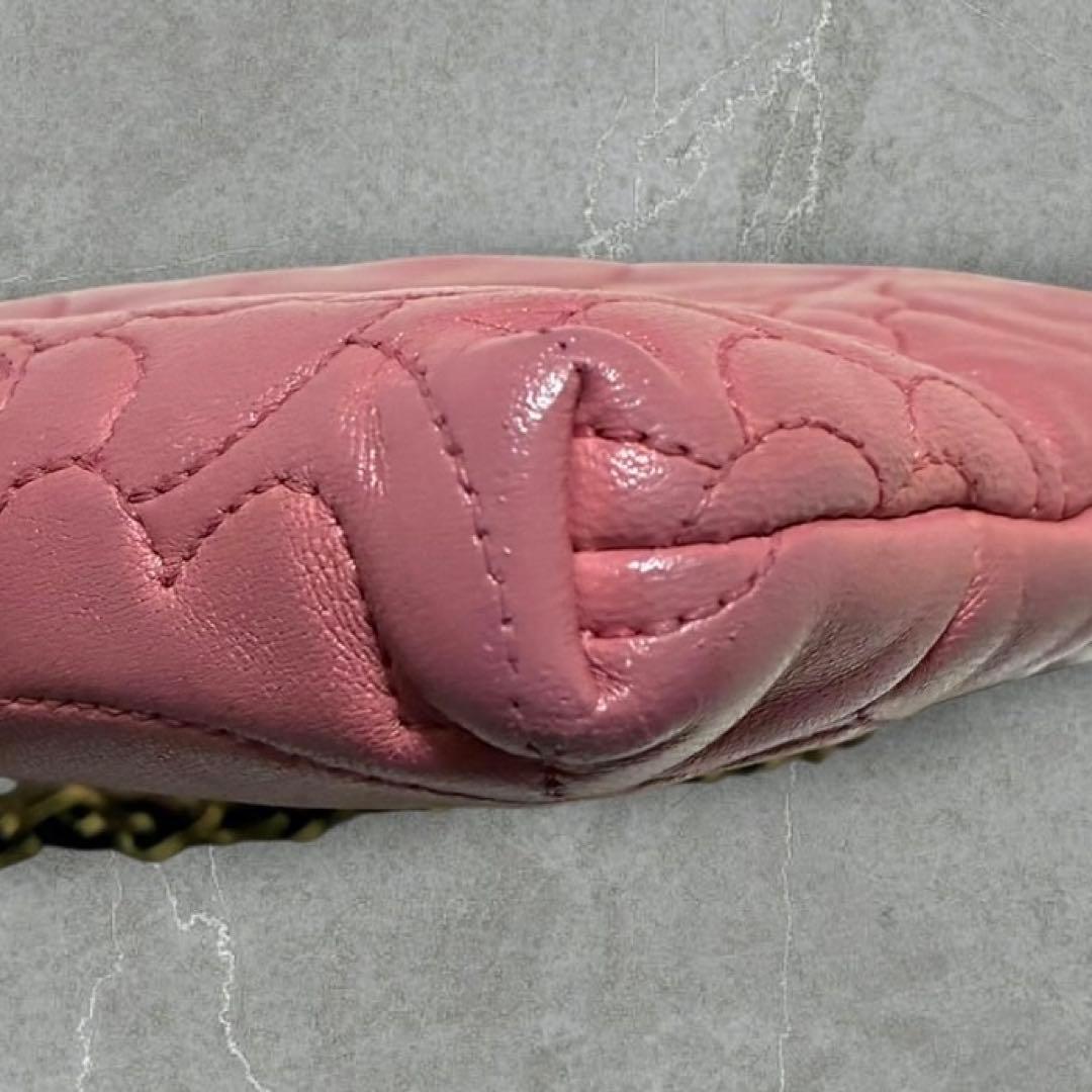 バッグ CHANEL camellia chain leather party bag