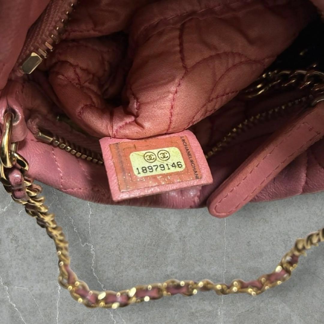 バッグ CHANEL camellia chain leather party bag