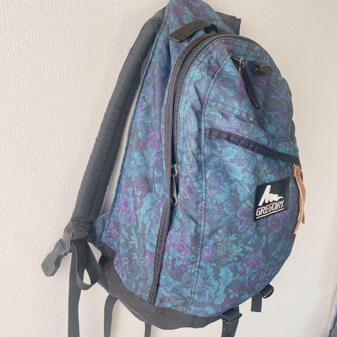 90s USA製 旧ロゴ GREGORY デイパック ブルータペストリー