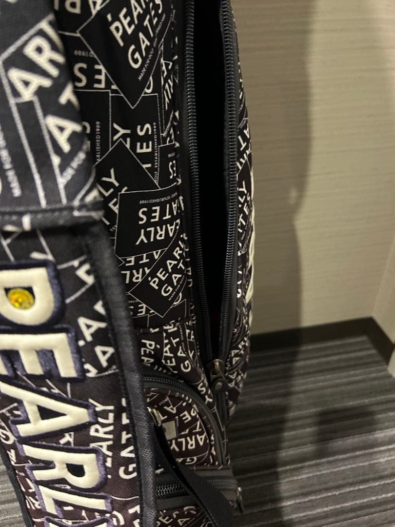 パーリーゲイツ☆自立-スタンド式キャディバッグ ☆紺×白ステッカー柄！