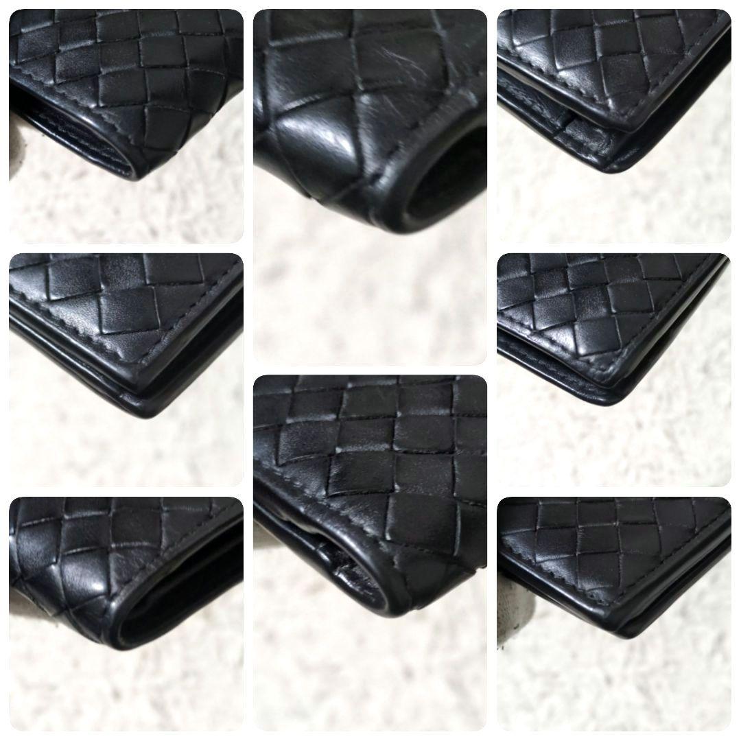 美品 RFID搭載 近年モデル BOTTEGA VENETA 二つ折り財布 黒