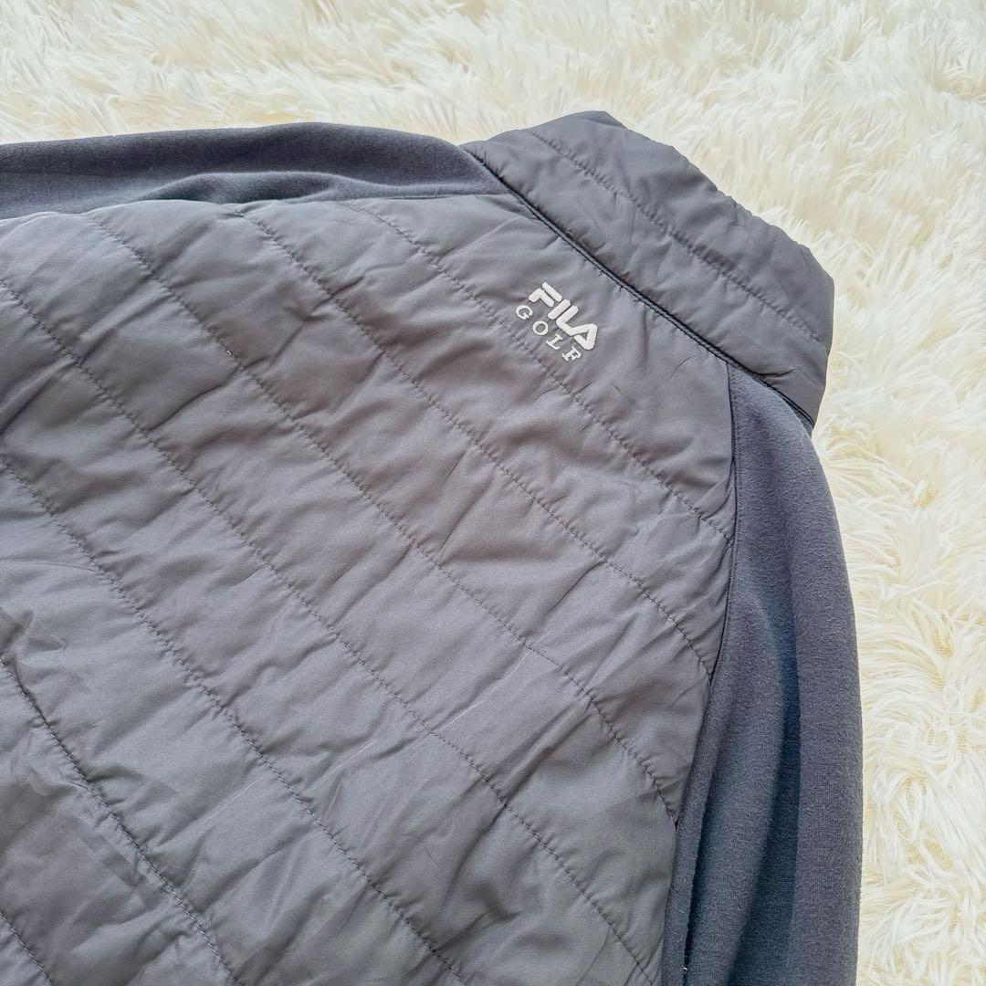 フィラゴルフ 切替 ブルゾン 中綿 ジャケット メンズ LLサイズ ブラック