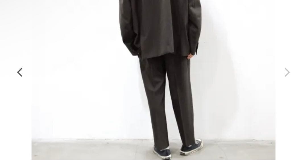 パンツ stein / EX WIDE TAPERED TROUSERS(BROWN)