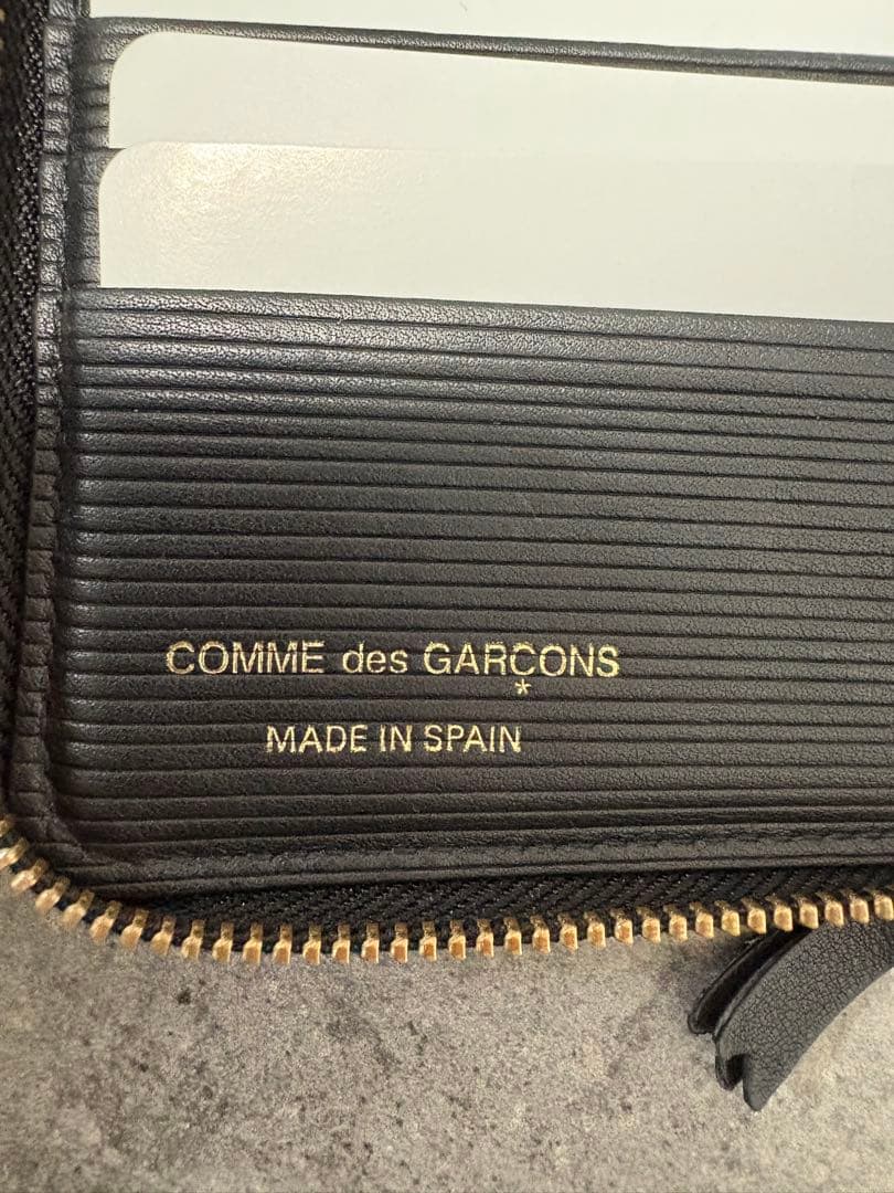 【希少・正規品】コムデギャルソン 二つ折り財布 SA2100 ブラック 箱あり