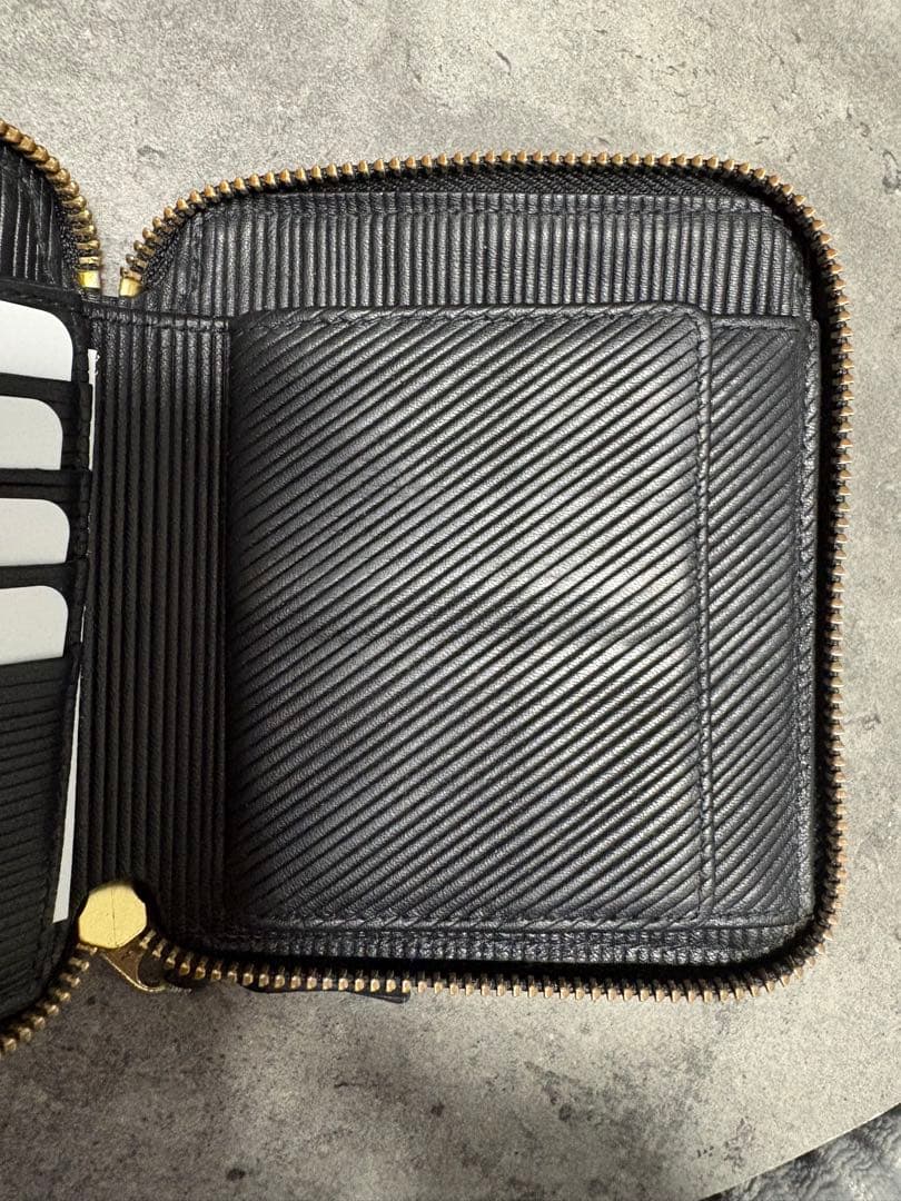 【希少・正規品】コムデギャルソン 二つ折り財布 SA2100 ブラック 箱あり