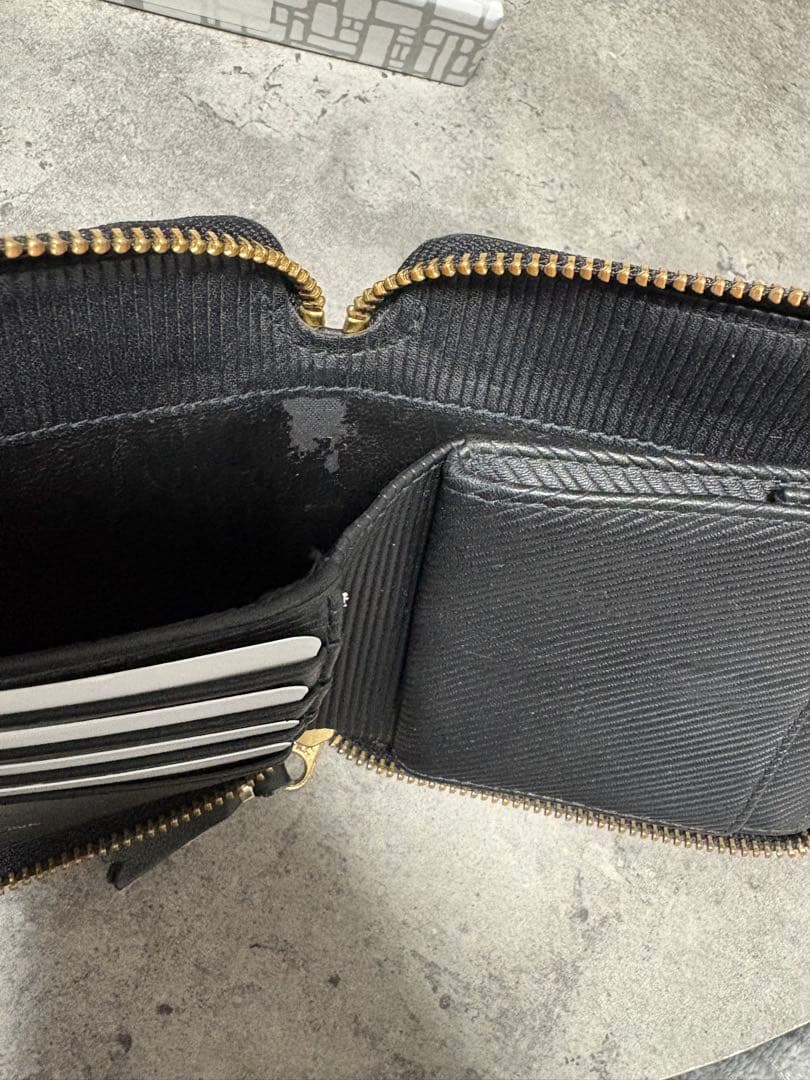 【希少・正規品】コムデギャルソン 二つ折り財布 SA2100 ブラック 箱あり