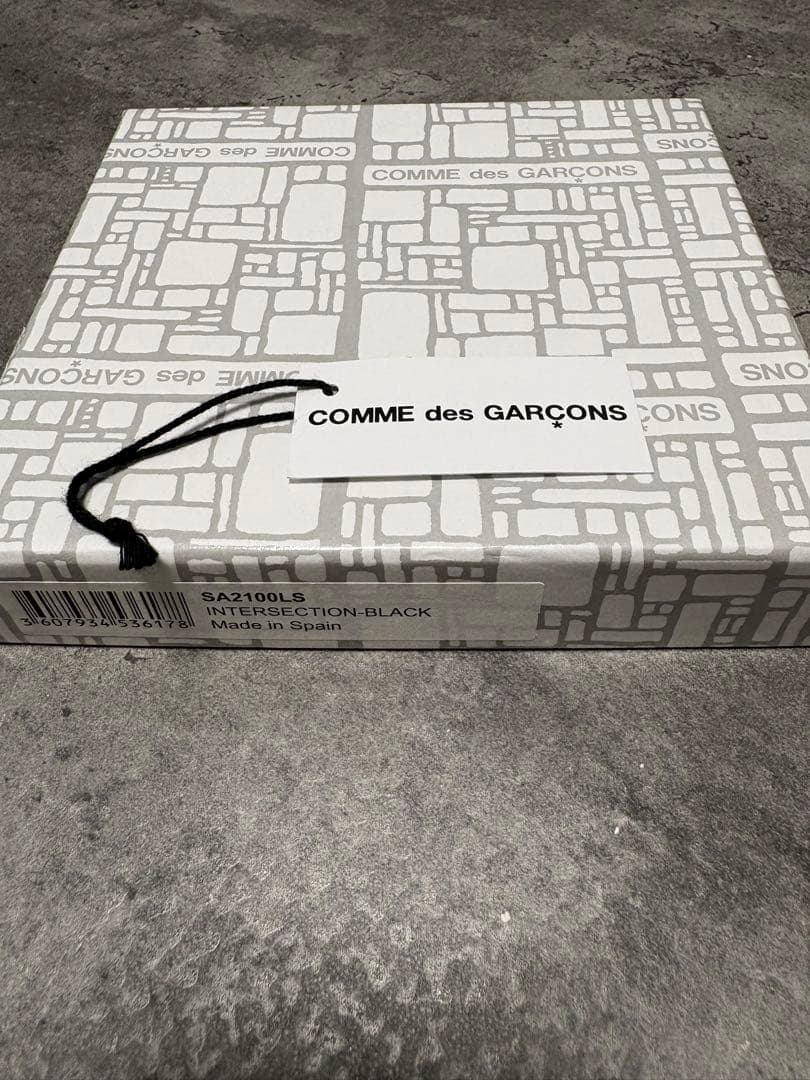 【希少・正規品】コムデギャルソン 二つ折り財布 SA2100 ブラック 箱あり