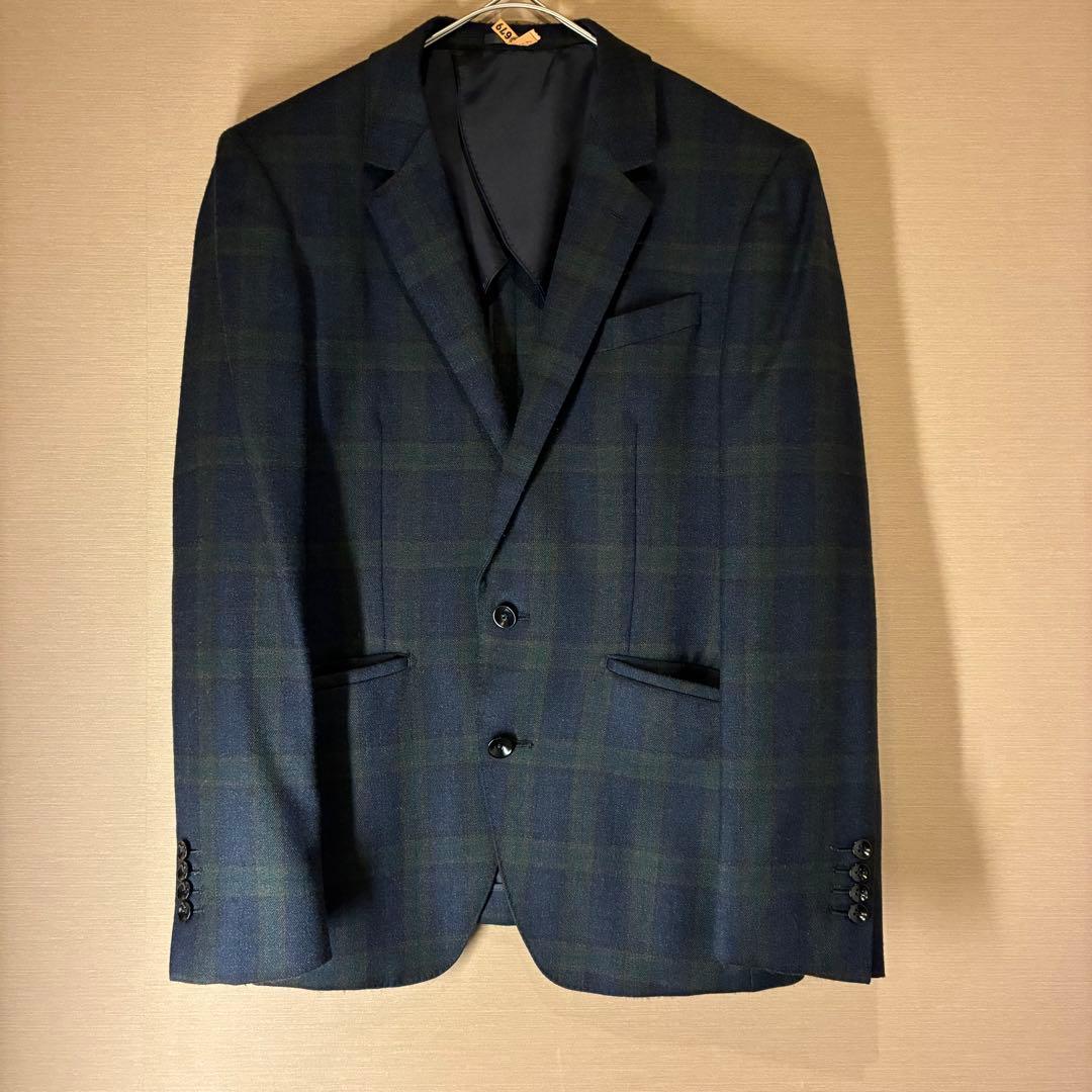 SUIT SELECT グリーン系チェック スリーピース A4 コーデ5点セット