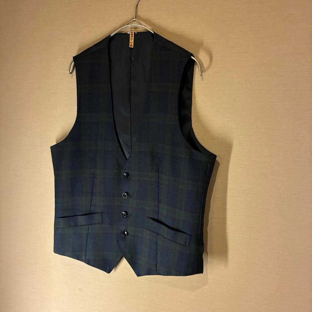 SUIT SELECT グリーン系チェック スリーピース A4 コーデ5点セット