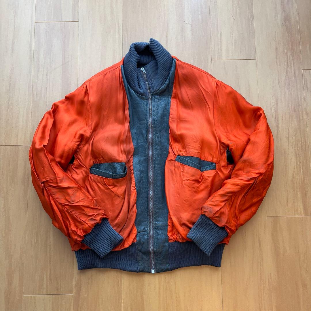 P*a様 【希少】ドイツ軍 レザーフライトジャケット 実物 AEROジッパー リ