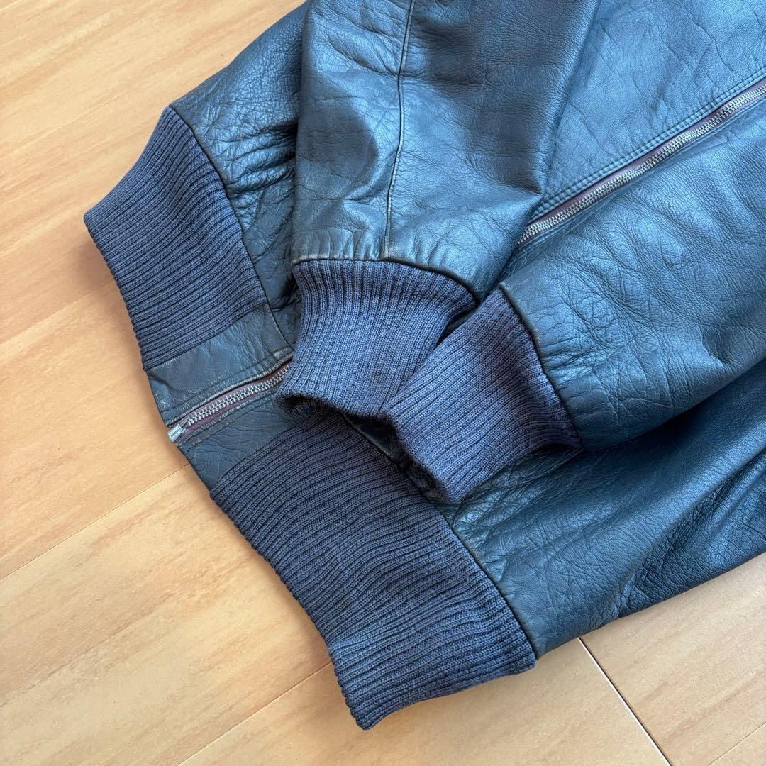 P*a様 【希少】ドイツ軍 レザーフライトジャケット 実物 AEROジッパー リ