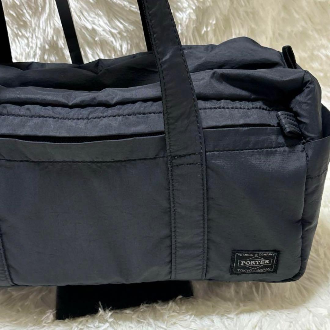 【美品】PORTER ナイロン ボストンバッグ　ドラムバッグ　ネイビー