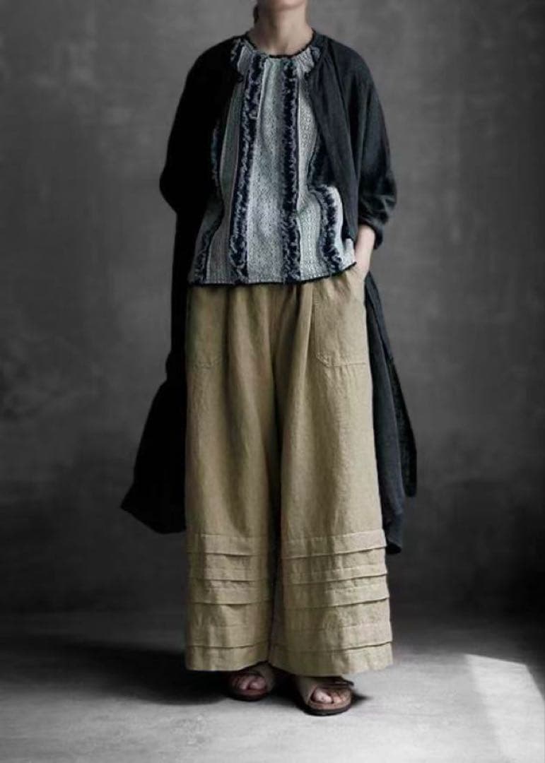 joie de vivreワイドパンツ