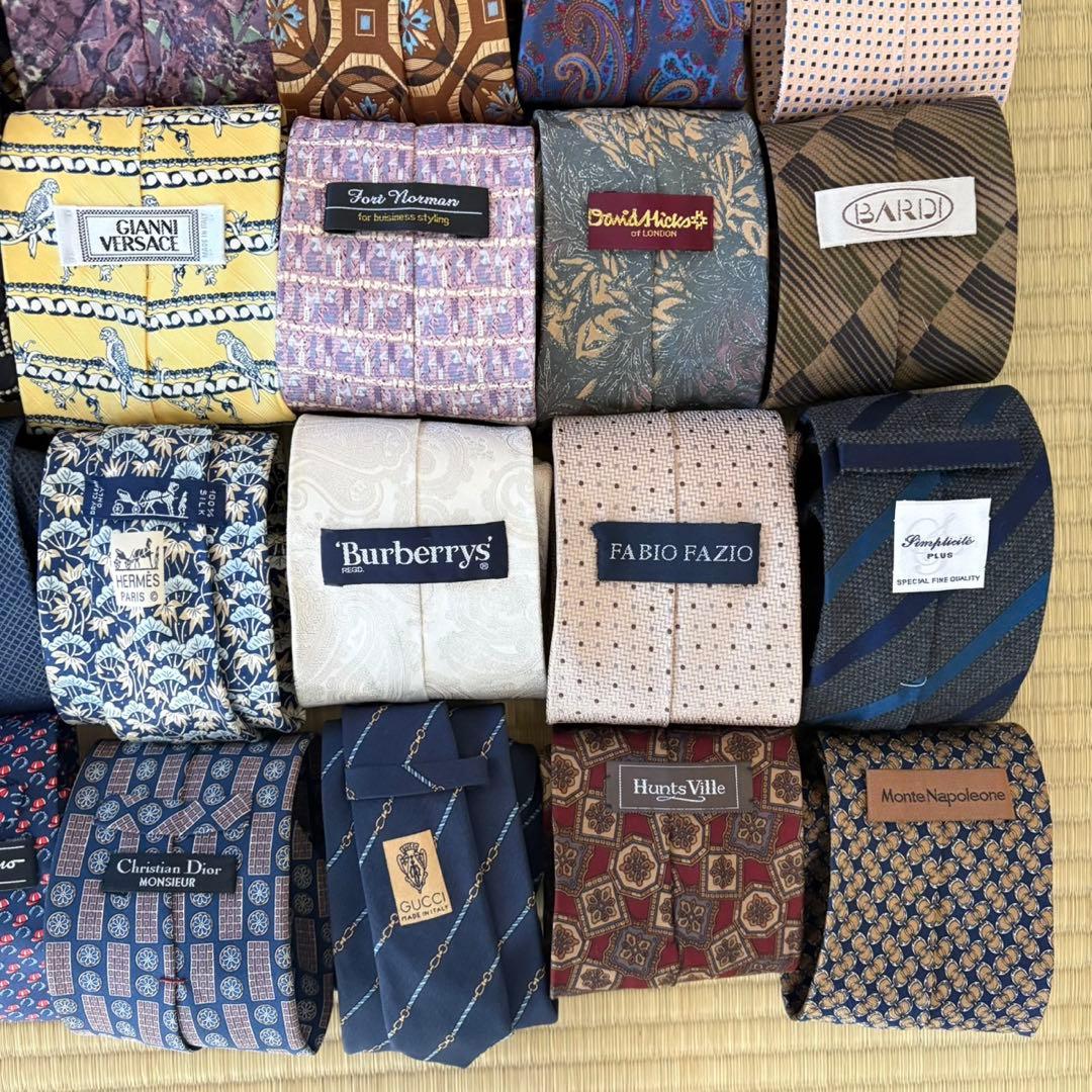 ハイブランドネクタイ 50本セット 全てシルク エルメス グッチ まとめ売り
